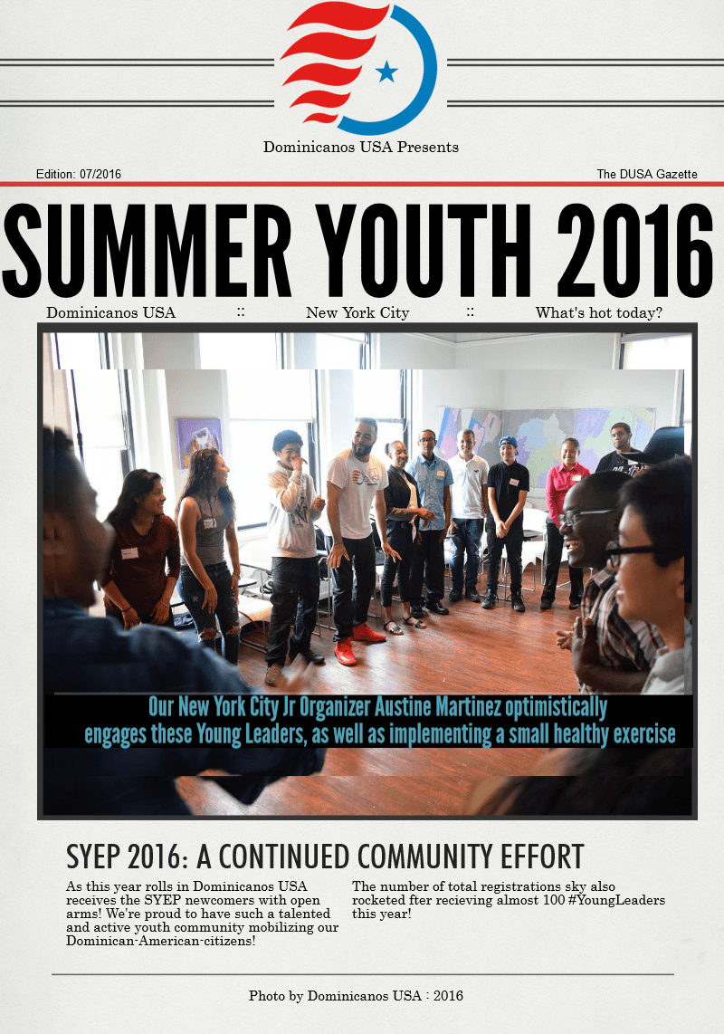 #YoungLeaders of Dominicanos USA, a collaboration with SYEP